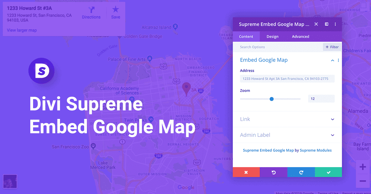 Divi Embed Google Map