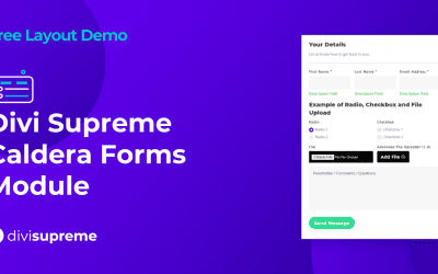 Free Layout Demo: Divi Supreme Caldera Forms Module