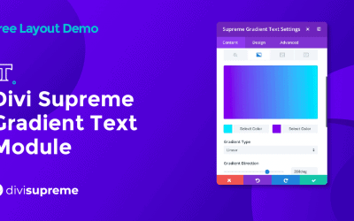 Free Layout Demo: Divi Supreme Gradient Text Module