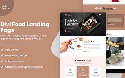 Divi Food Landing Page