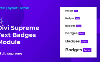Free Layout Demo: Divi Supreme Text Badges Module
