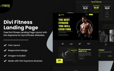 Divi Fitness Landing Page