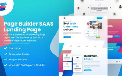 Page Builder SAAS Landing Page