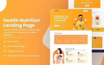 Health Nutrition Landing Page