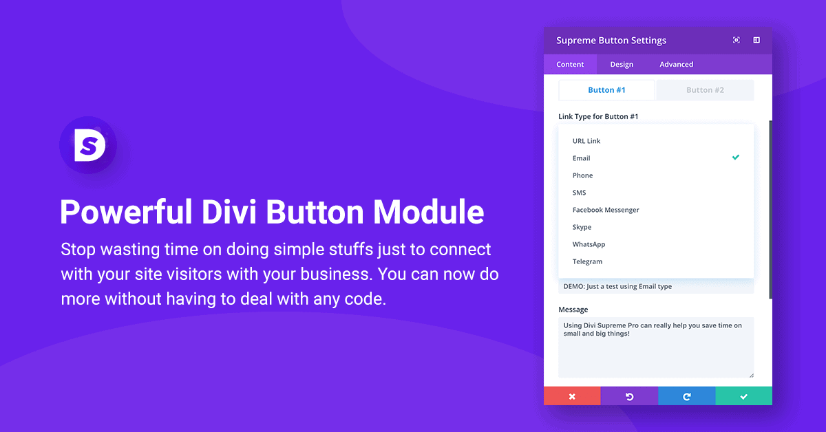 Button Module – Divi Supreme