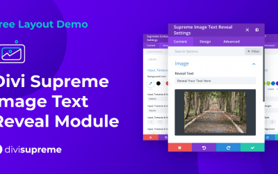 Free Layout Demo: Divi Supreme Image Text Reveal Module