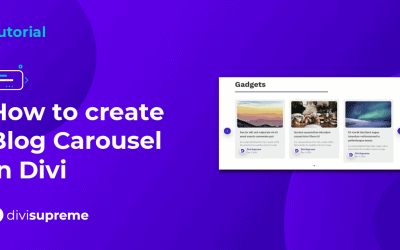 How to create Blog Carousel in Divi