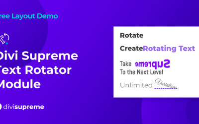 Free Layout Demo: Divi Supreme Text Rotator Module