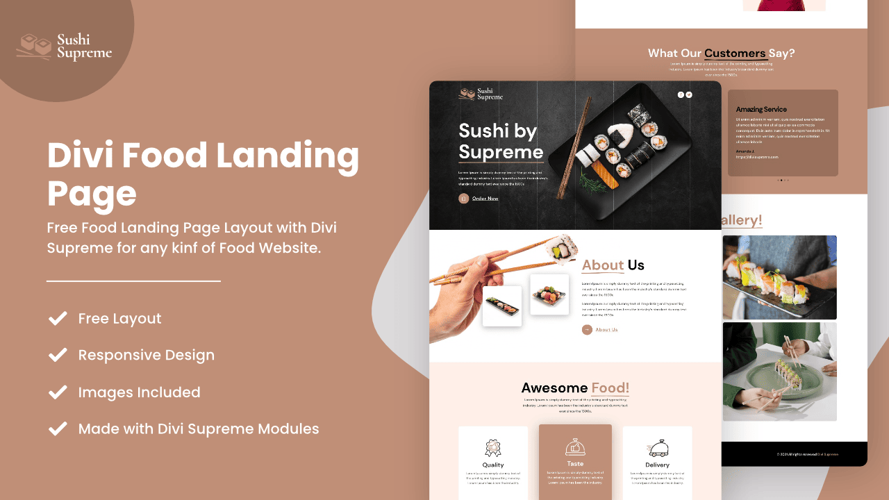 Food Landing page featured