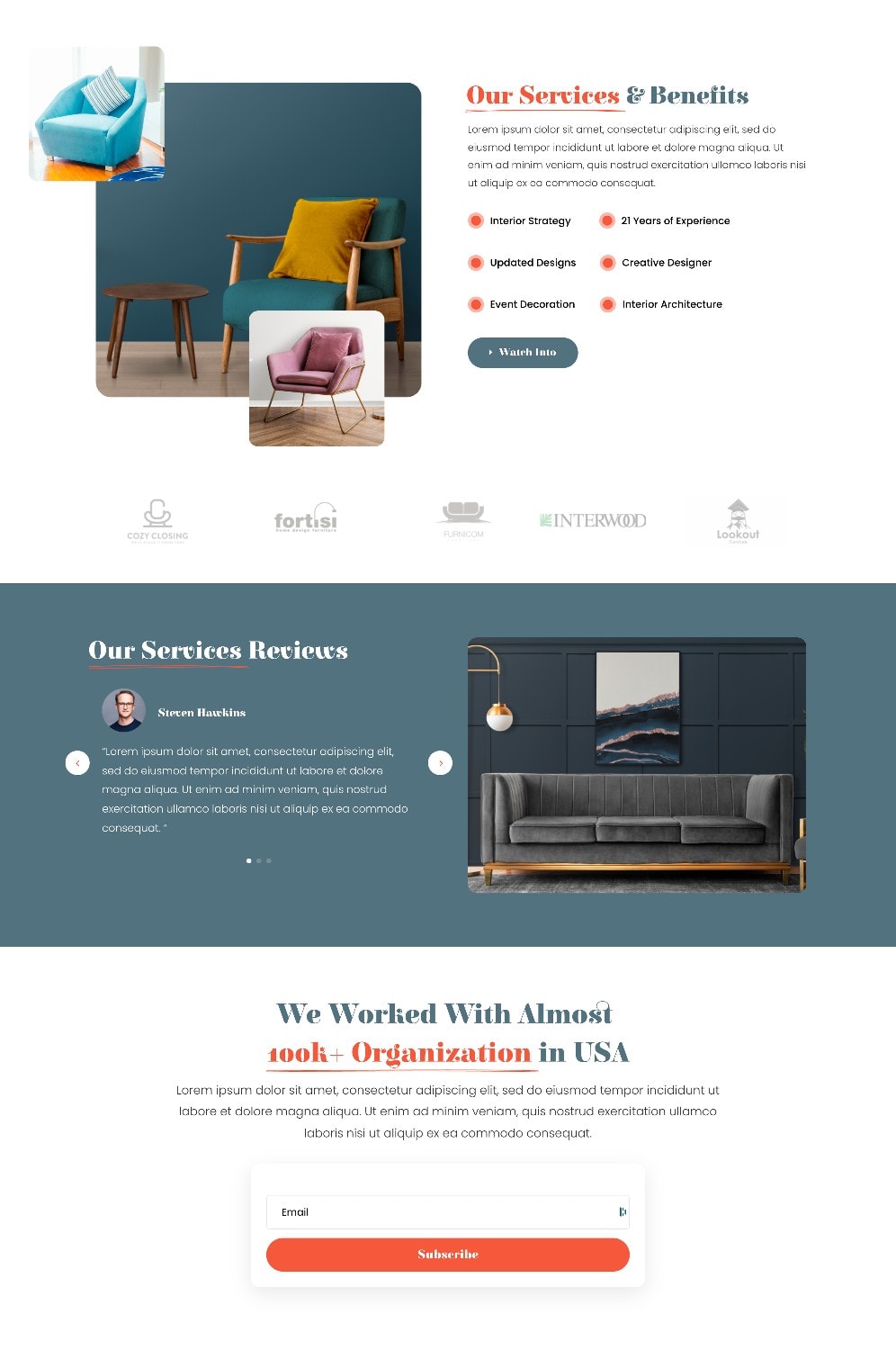 Furniture Landing Page – Divi Supreme