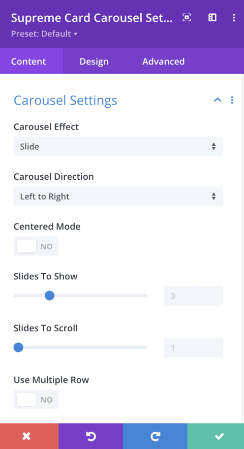 Divi Card Carousel Module – Divi Supreme